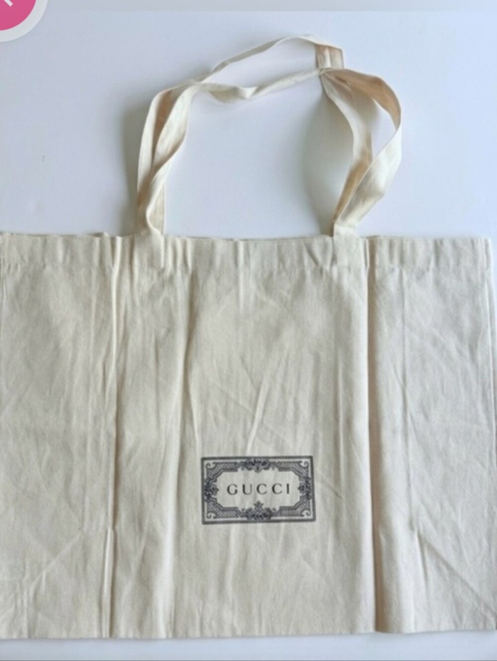 Authentic GUCCI XXXL Extra Large Reusable Cotton Canvas Tote Bag 28 X 24 - Picture 9 of 9